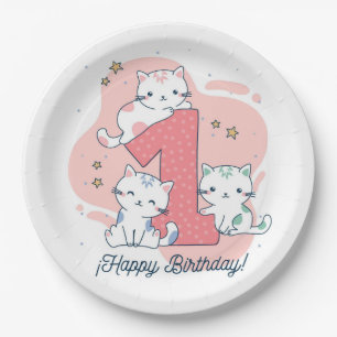 Happy 1st Birthday Paper Plate