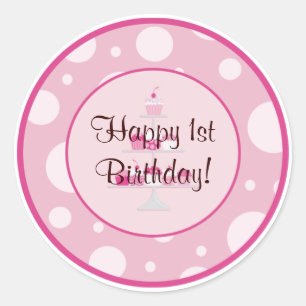 Happy 1st Birthday Sticker