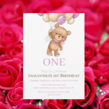 happy 1st birthday teddy bear  