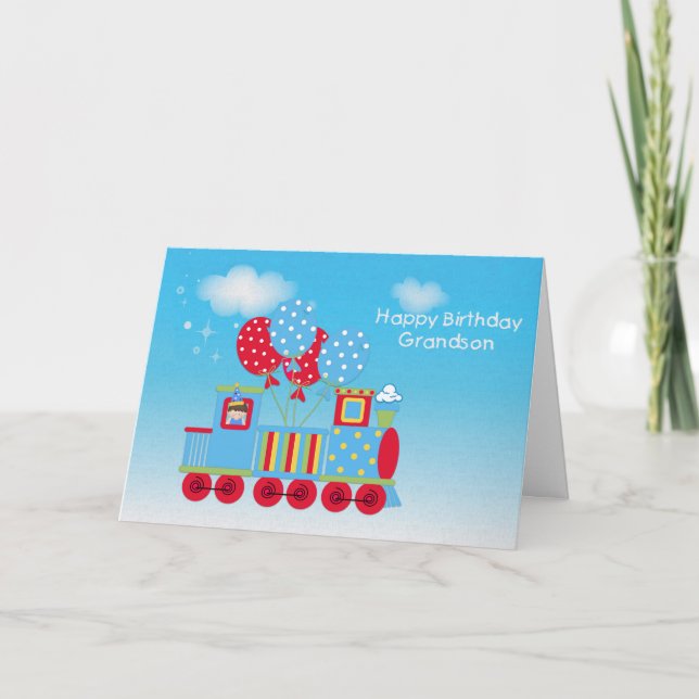 Happy 1st Birthday Train Card (Front)