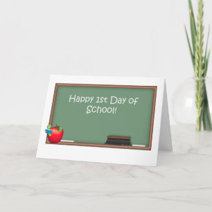 Happy 1st Day of School, Chalkboard Card