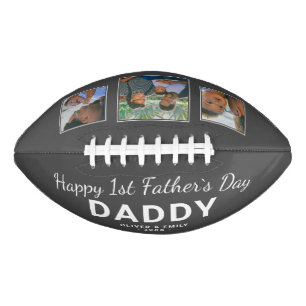Happy 1st Father`s Day Dad Keepsake 3 Photo  Football
