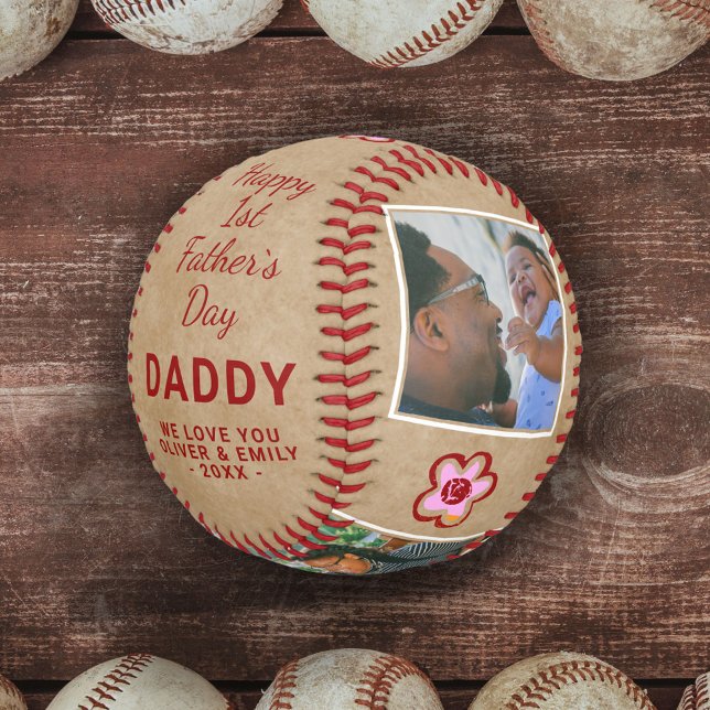 Happy 1st Father`s Day Daddy Keepsake 3 Photo  Baseball (Creator Uploaded)