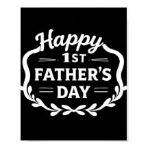 Happy 1st Father’s Day Poster – New Dad Gift Wall