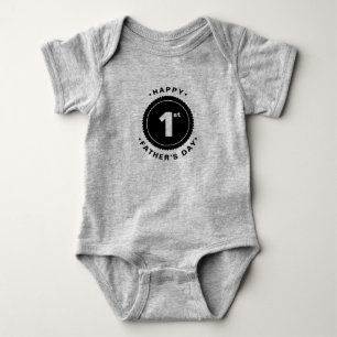 Happy 1st Father's Day Baby Bodysuit