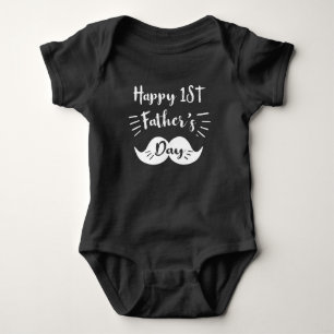 Happy 1st Fathers Day Baby Bodysuit