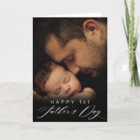 Happy 1st Father's Day Elegant Script 2 Photo
