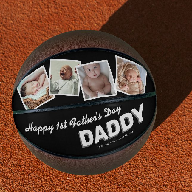Happy 1st Father's Day Keepsake Basketball (Creator Uploaded)