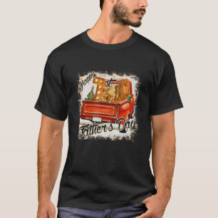 Happy 1st Father's Day Leopard New Dad Cowhide Wes T-Shirt