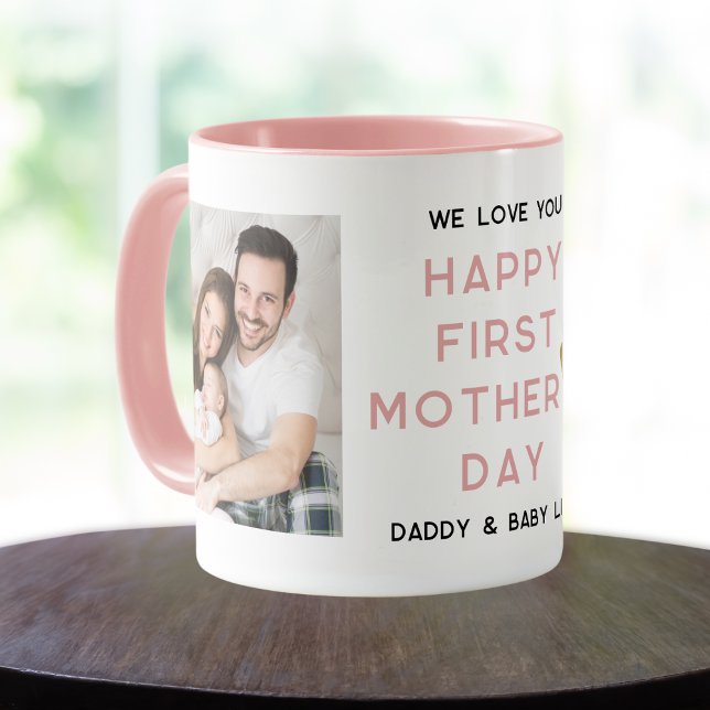 Happy 1st Mother's Day 2 Photo Collage New Mum  Mug (Creator Uploaded)