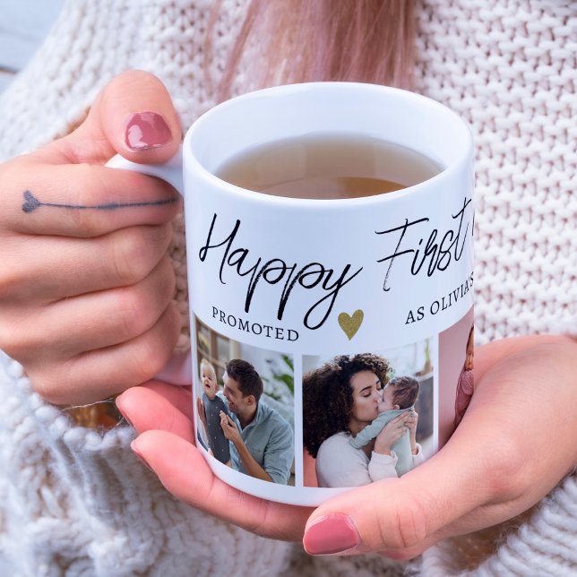 Happy 1st Mothers Day As Grandma 5 Photo Collage Coffee Mug (Creator Uploaded)