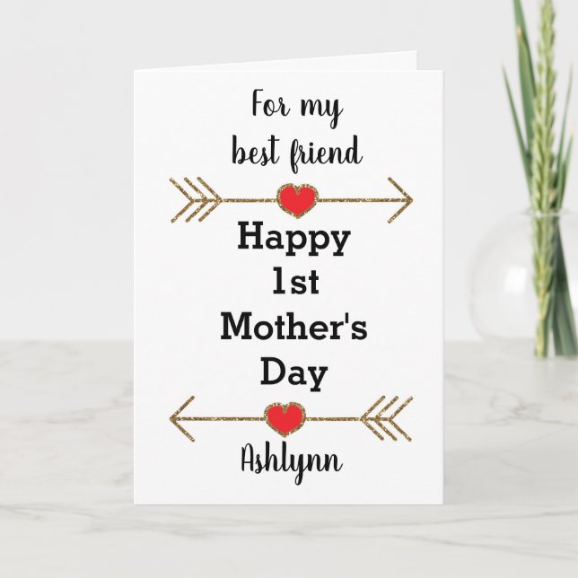 Happy 1st Mother's Day Best Friend Card (Front)