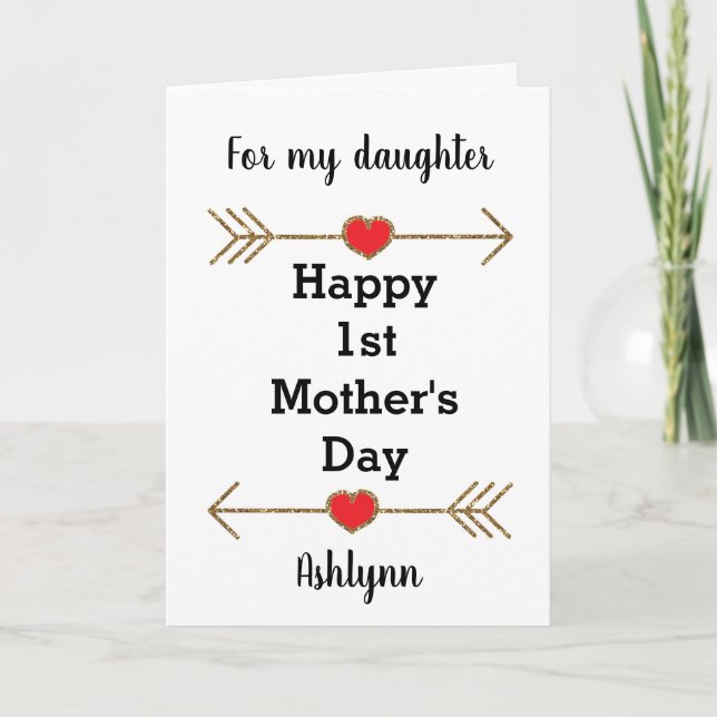 Happy 1st Mother's Day Daughter Card (Front)
