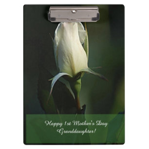 Happy 1st Mother's Day Granddaughter Clipboard