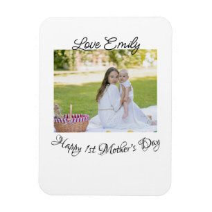 happy 1st mothers day love photo name calligraphy magnet