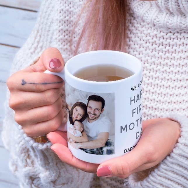 Happy 1st Mother's Day New Baby 2 Photo Collage Coffee Mug (Creator Uploaded)