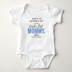 Happy 1st Mother's Day to the World's Best Mummy Baby Bodysuit