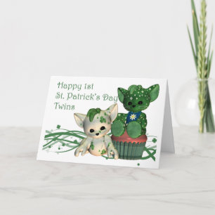 Happy 1st St. Patrick's Day Twins Card