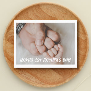 Happy 1st time father's day photo fathers day holiday postcard