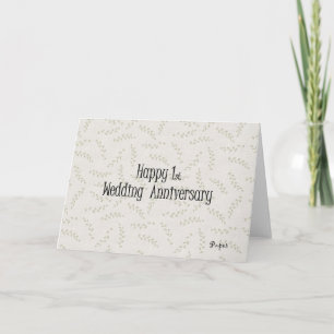 Happy 1st. Wedding Anniversary Card