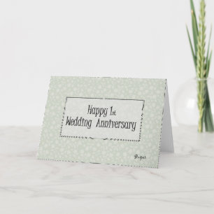 Happy 1st. Wedding Anniversary Card