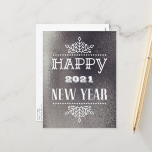 HAPPY 2021 NEW YEAR   Corporate Business Modern Holiday Postcard