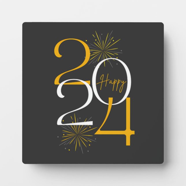 happy 2024 new year's eve  T-Shirt Plaque (Front)