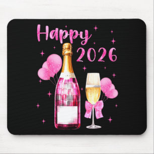 Happy 2026 Cheers To A New Year 2026 Champagne Coq Mouse Pad