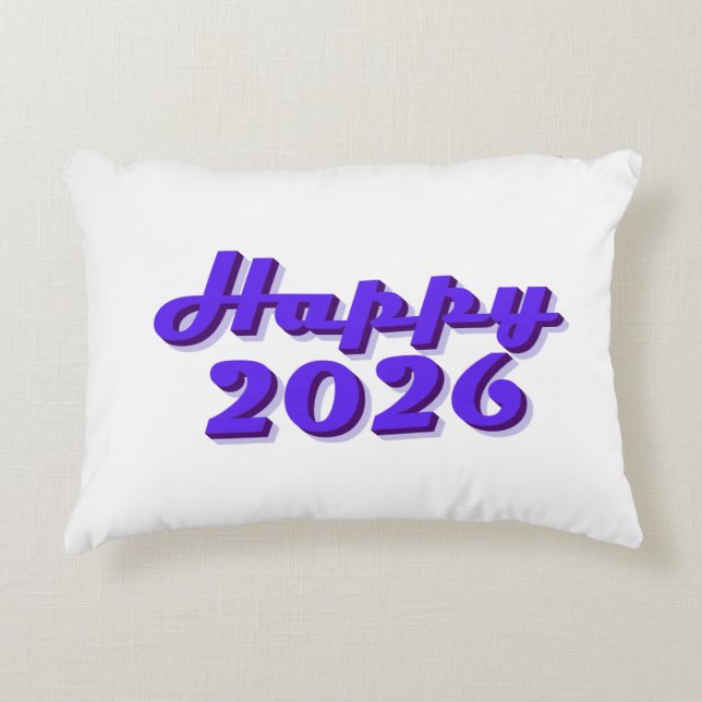Happy 2026 decorative cushion (Front)