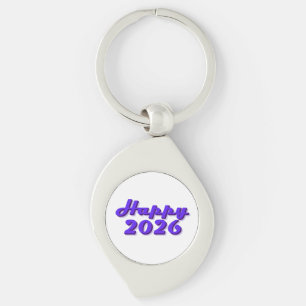 Happy 2026 key ring