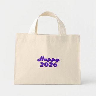 Happy 2026 mini tote bag