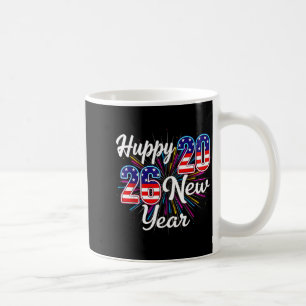 Happy 2026 New Year Patriotic Fireworks Design Par Coffee Mug