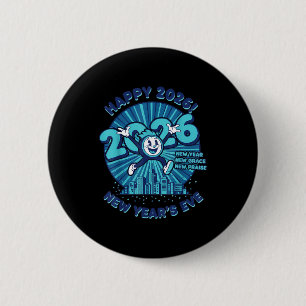 Happy 2026 New Year's Eve Celebration Design  6 Cm Round Badge