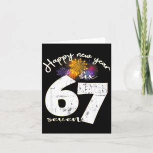 Happy 2026 New Year's Eve Party 67 Six Seven Meme  Card