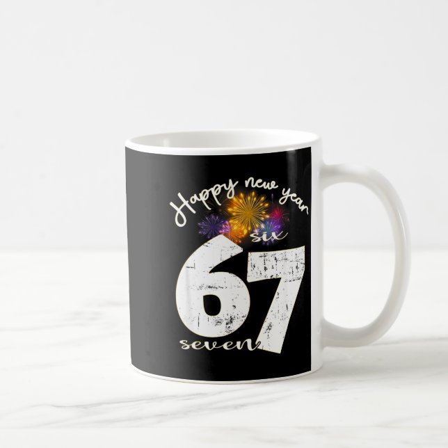 Happy 2026 New Year's Eve Party 67 Six Seven Meme  Coffee Mug (Right)