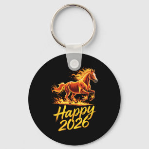Happy 2026 Year Of The Horse Chinese Zodiac New Ye Key Ring