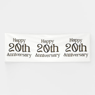 Happy 20th Anniversary 4x12 Vinyl Banner