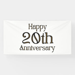 Happy 20th Anniversary 4x8 Vinyl Banner