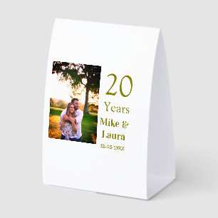 Happy 20th anniversary add couple name date golden