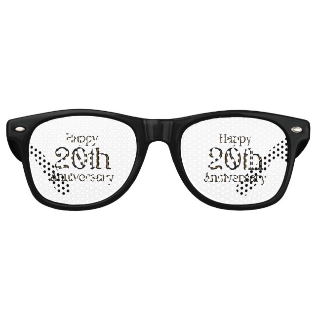Happy 20th Anniversary Party Retro Sunglasses (Front)