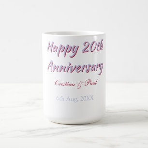 Happy 20th anniversary PURPLE MARON WEDDING NAME Coffee Mug