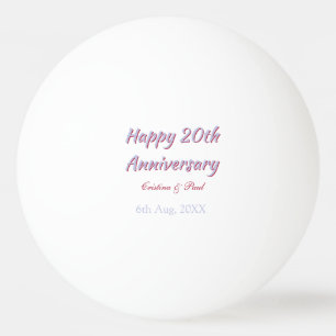 Happy 20th anniversary PURPLE MARON WEDDING NAME Ping Pong Ball