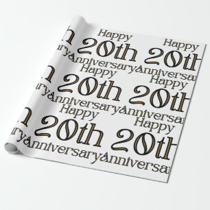 Happy 20th Anniversary Wrapping Paper