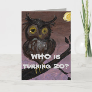 Happy 20th Birthday Card