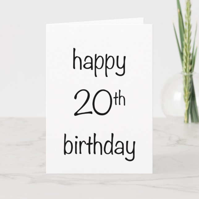 happy 20th birthday card (Front)