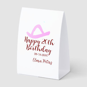 Happy 20th birthday pink cowboy girl name date sim