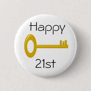 Happy 21st Birthday Badge