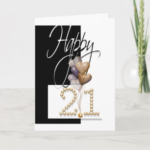 Happy 21st birthday balloons funny card