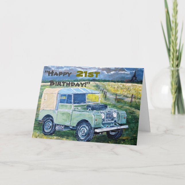 "Happy 21st Birthday!" Card (Front)