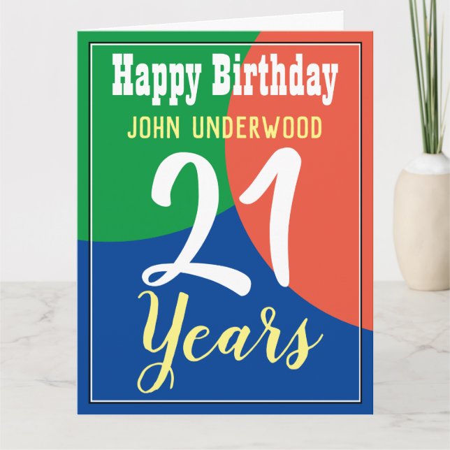 Happy 21st Birthday Card (Front)
